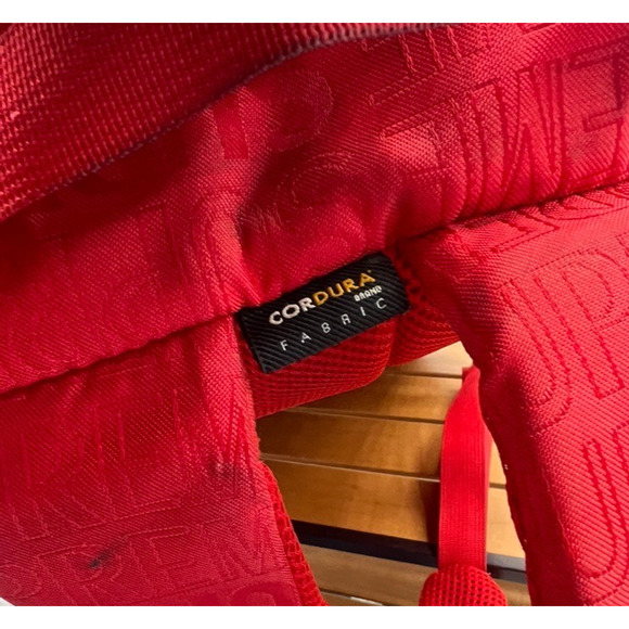 SUPREME NY Nylon Backpack Logo Pattern RED S/S 2019 - Picture 6 of 9